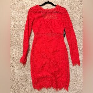 [Lulu's] Red Lace Dress